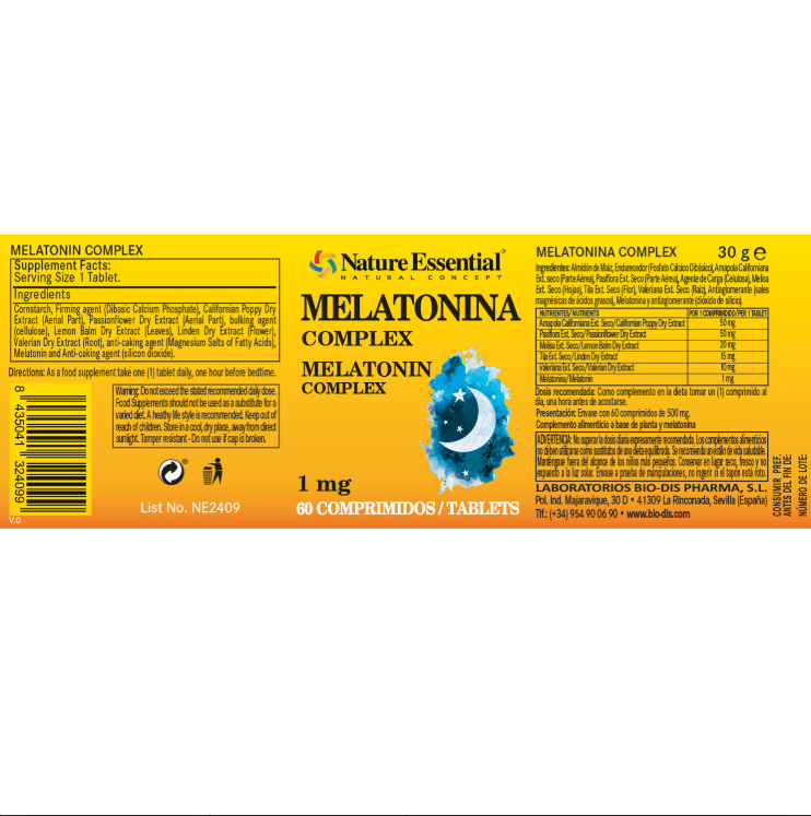 Melatonina 1 Mg (Complex) - Alecobio