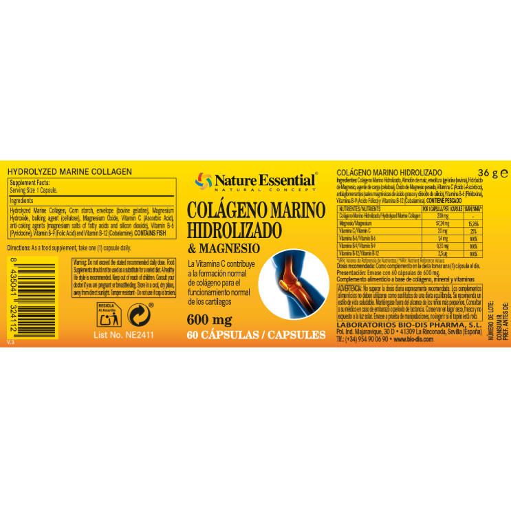 Colágeno Marino Hidrolizado + Magnesio - Alecobio