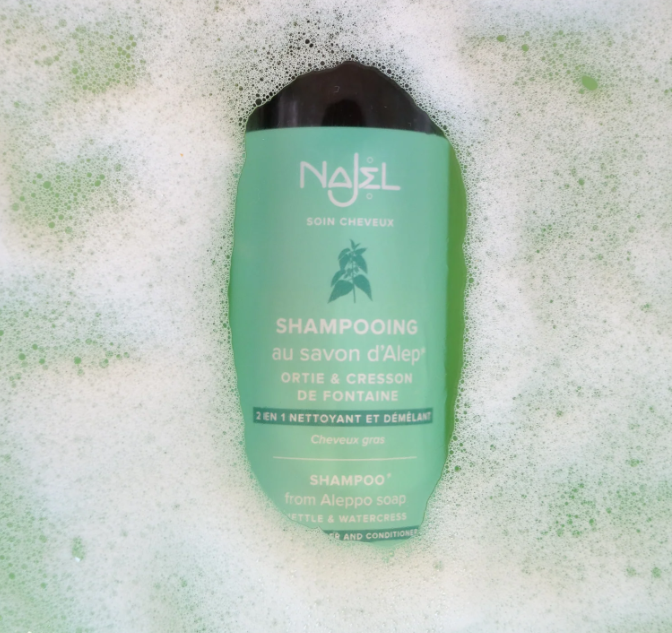 Champú de Jabón de Alepo 2 en 1 para Cabello Graso - Alecobio