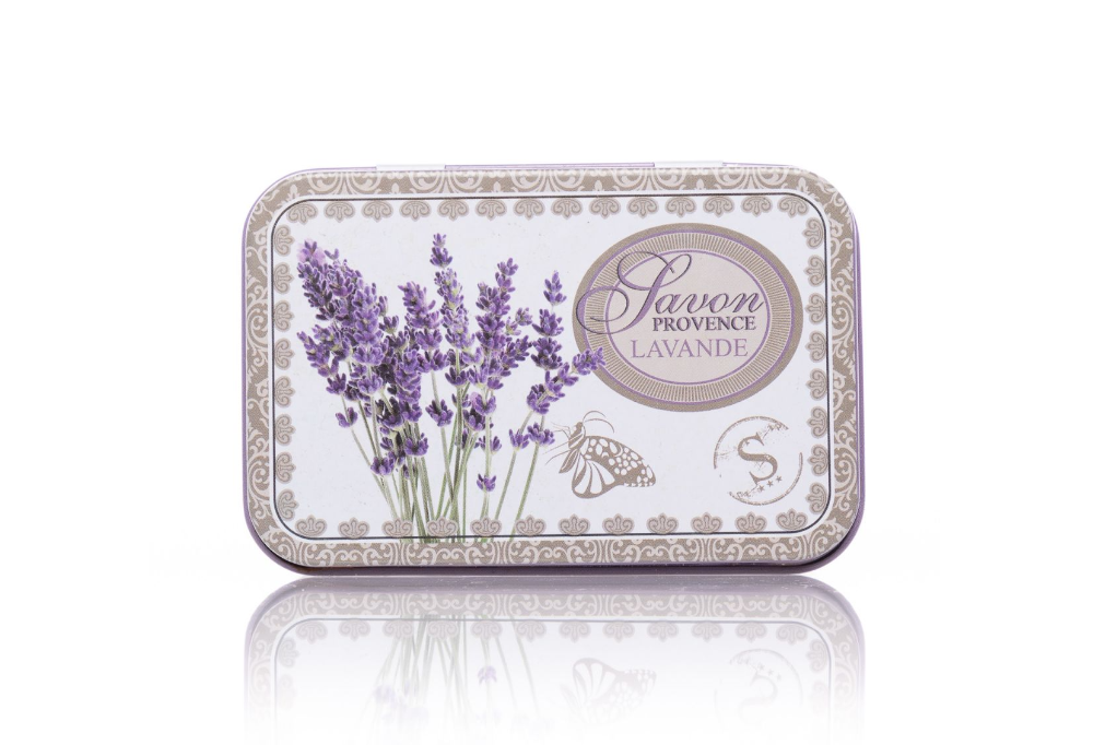 Caja Metálica Ramita de Lavanda para Jabón 125g - Alecobio