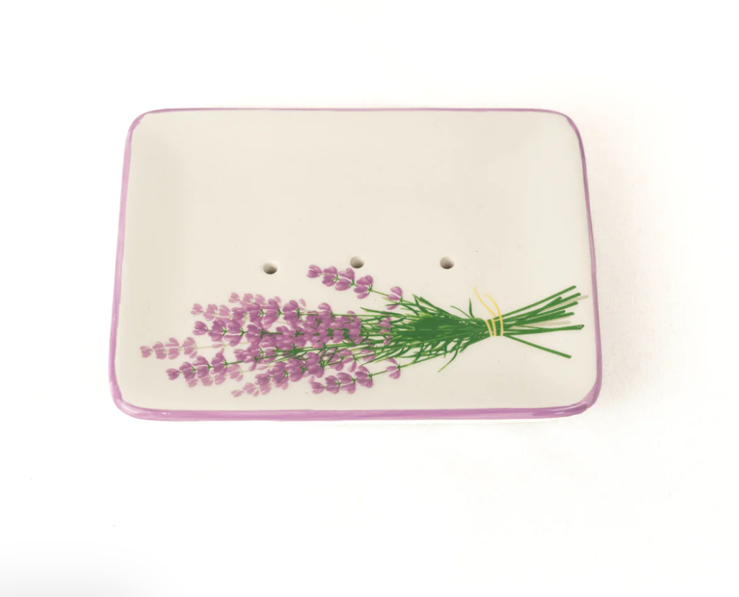 Jabonera de Cerámica Ramita de Lavanda - Alecobio