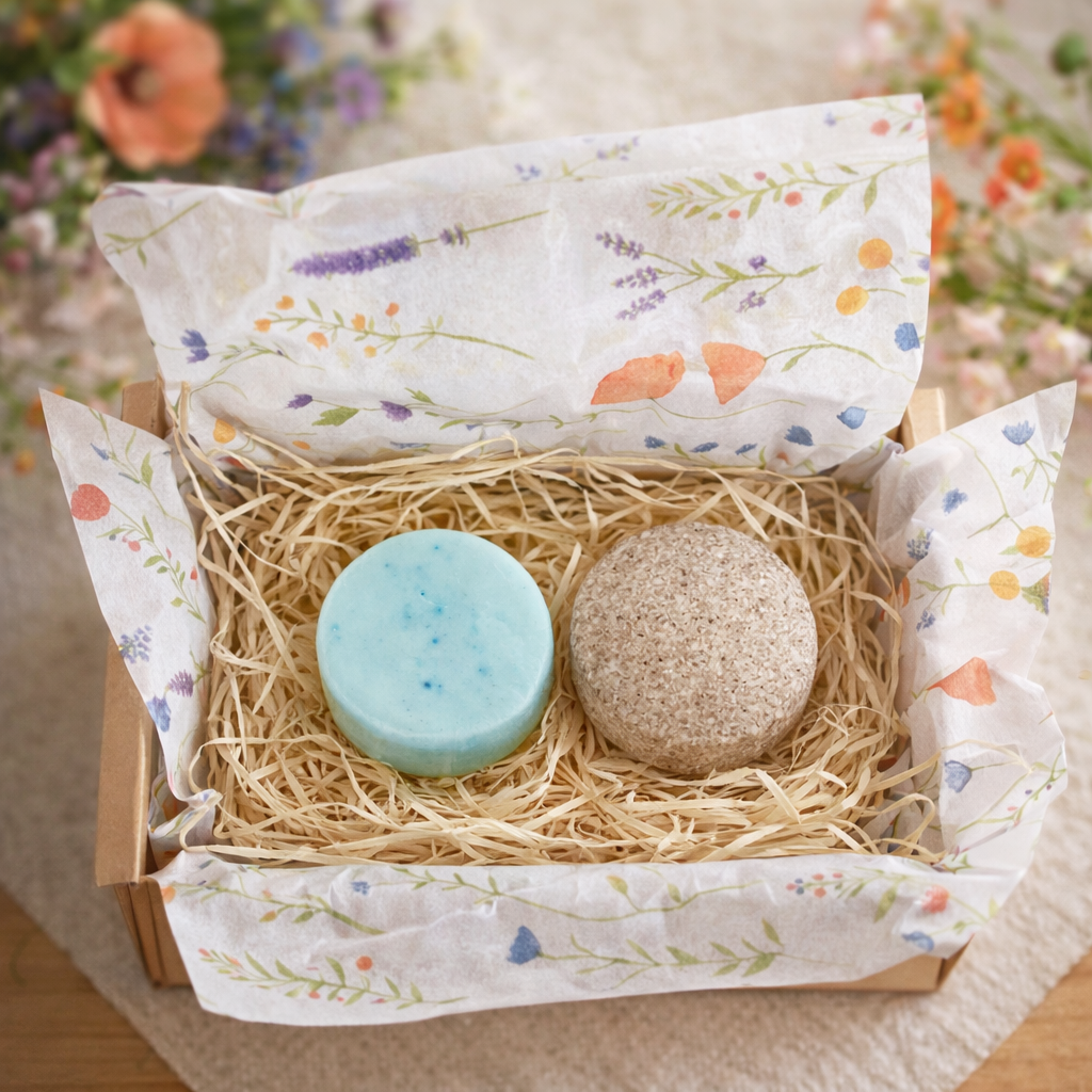 Pack Anticaída Cabello – Champú Sólido de Cafeína y Acondicionador de Ricino Fortalecedor - Alecobio