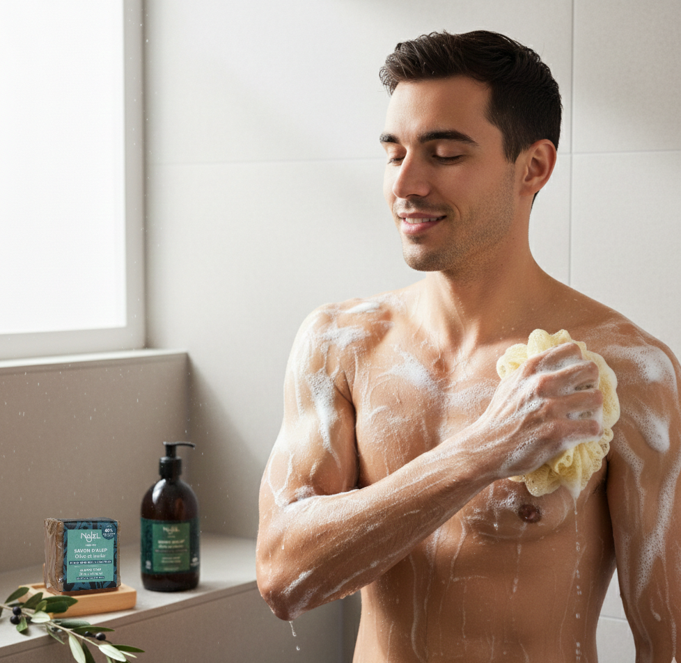 Jabón líquido de Alepo al 40% de Bayas de Laurel Bio - Alecobio