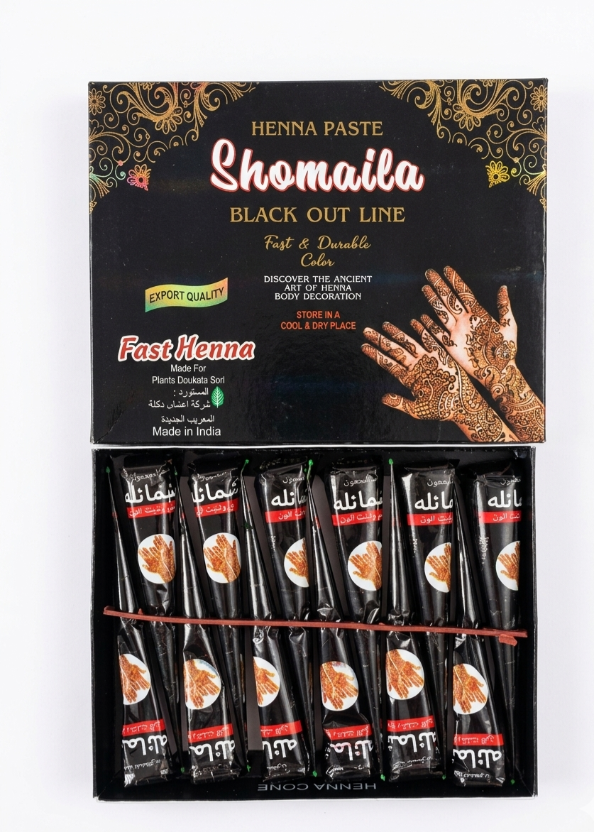 Henna Shomaila Tatuajes Temporales Negra - Alecobio