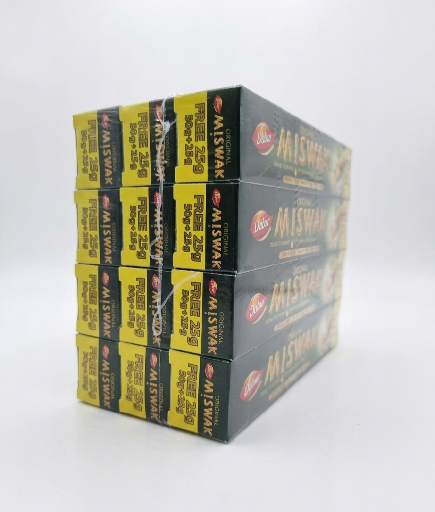 Pasta Dental Miswak Original Pack 12unid de 75g c/u - Alecobio