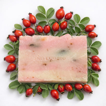 Jabón Artesano con Rosa Mosqueta - Alecobio