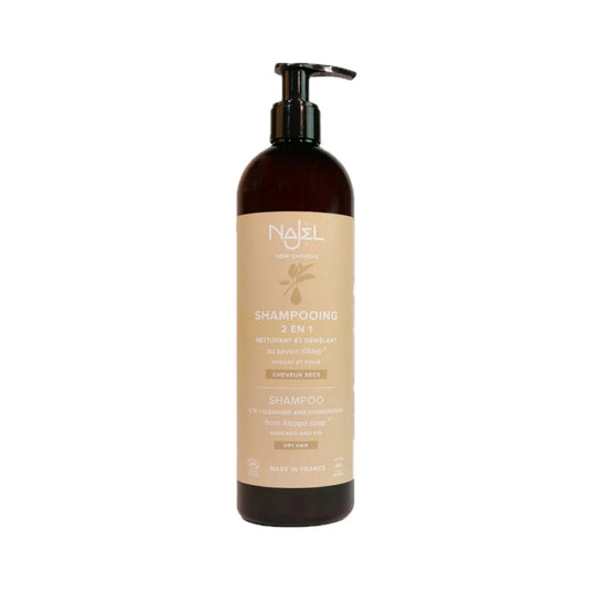 Champú 2en 1 de Jabón de Alepo para Cabello Seco - Alecobio