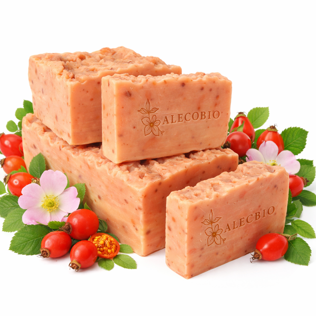 Jabón Artesano con Rosa Mosqueta - Alecobio