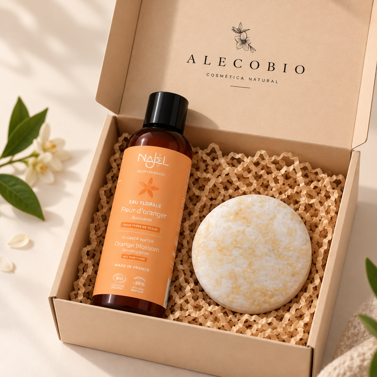 Pack Piel Seca – Limpiador Facial Sólido y Agua Floral de Azahar