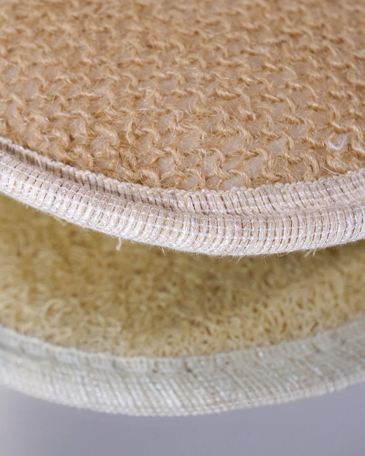 Guante de Lufa Exfoliante Doble cara (lufa y rizo)