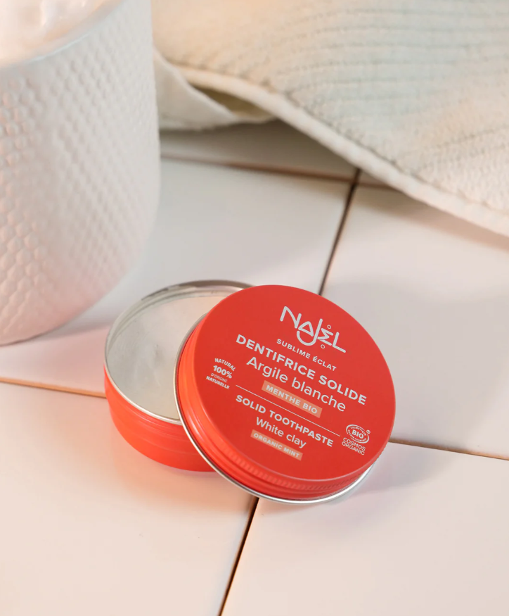 Pasta Dentífrica Sólida de Arcilla Blanca