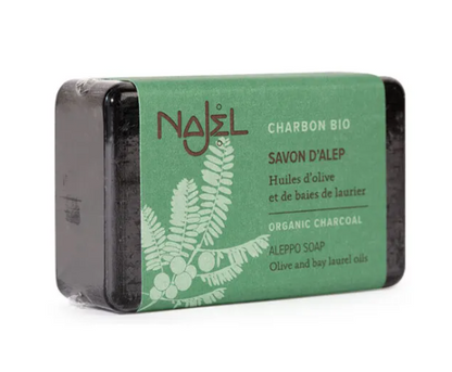 Jabón de Alepo con Carbón Vegetal Ecológico - Alecobio