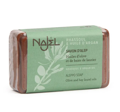 Jabón de Alepo con Rhassoul y Aceite de Argán - Alecobio