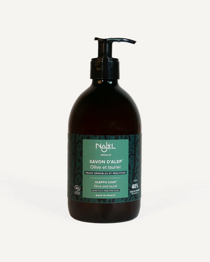 Jabón líquido de Alepo al 40% de Bayas de Laurel Bio - Alecobio