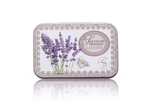 Caja Metálica Ramita de Lavanda para Jabón 125g - Alecobio