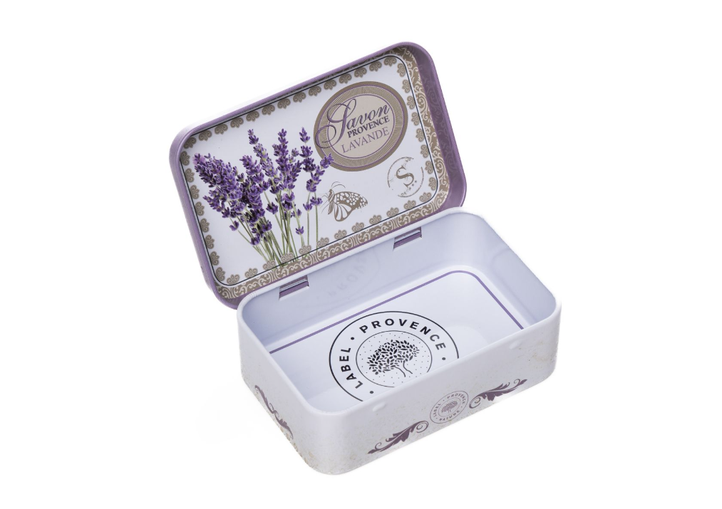 Caja Metálica Ramita de Lavanda para Jabón 125g - Alecobio