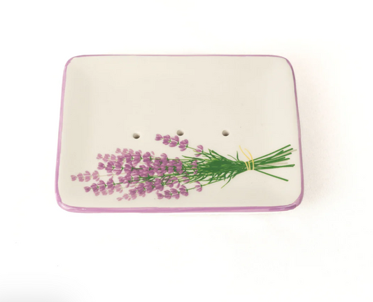 Jabonera de Cerámica Ramita de Lavanda - Alecobio