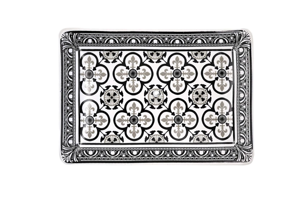 Jabonera de Cerámica Flor de Lirio Negro - Alecobio