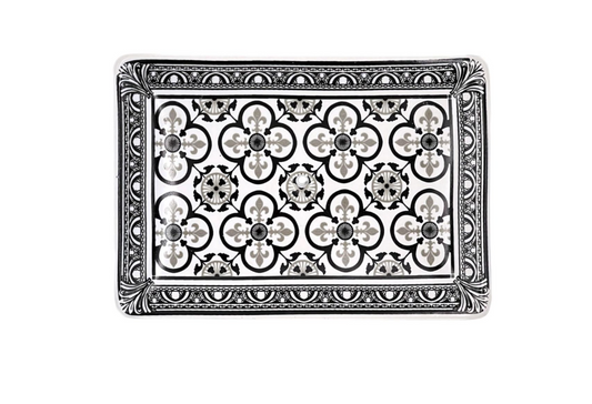 Jabonera de Cerámica Flor de Lirio Negro