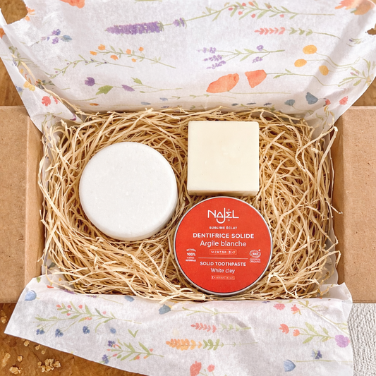 Pack Viaje Sólido – Higiene Natural sin Plásticos (Champú, Desodorante y Dentífrico) - Alecobio