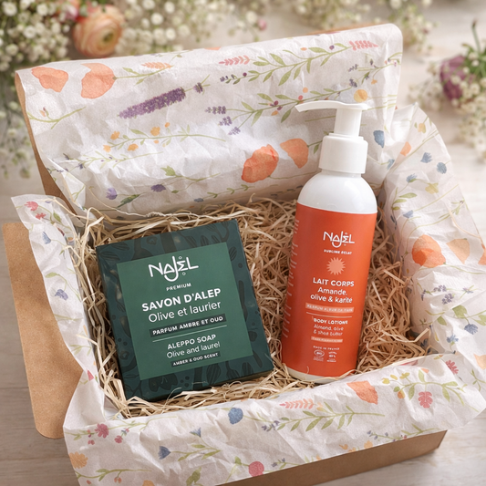 Pack Hidratación Corporal Natural – Jabón de Alepo y Loción Flor de Tiaré - Alecobio