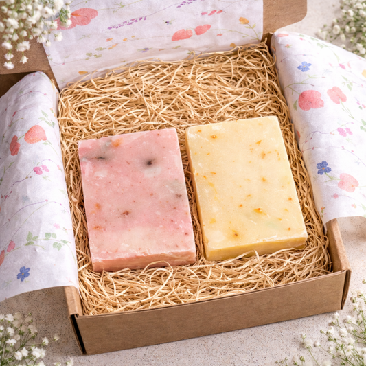 Pack Jabones Artesanos Piel Seca – Caléndula y Rosa Mosqueta Nutritivos - Alecobio