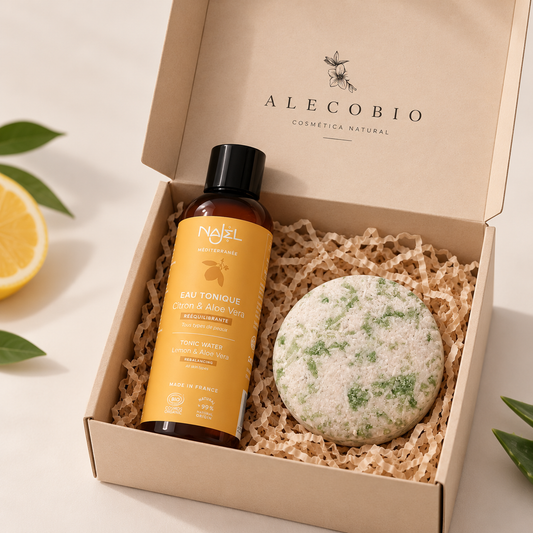 Pack Piel Grasa – Limpiador Facial Sólido e Hidrolato de Limón y Aloe Vera - Alecobio