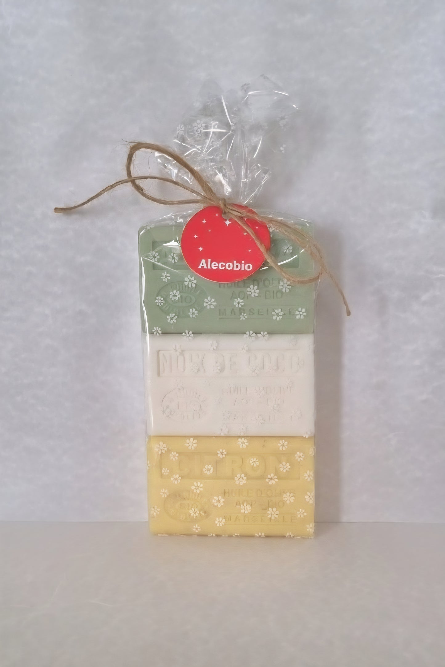 Pack Regalo Set 3 Jabones de la Provenza (Aloe Vera, Coco, Citrón) - Alecobio