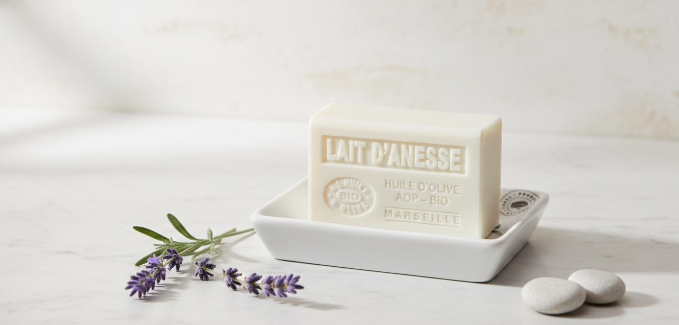 Jabonera de Cerámica Leche de Burra Blanca y Negra