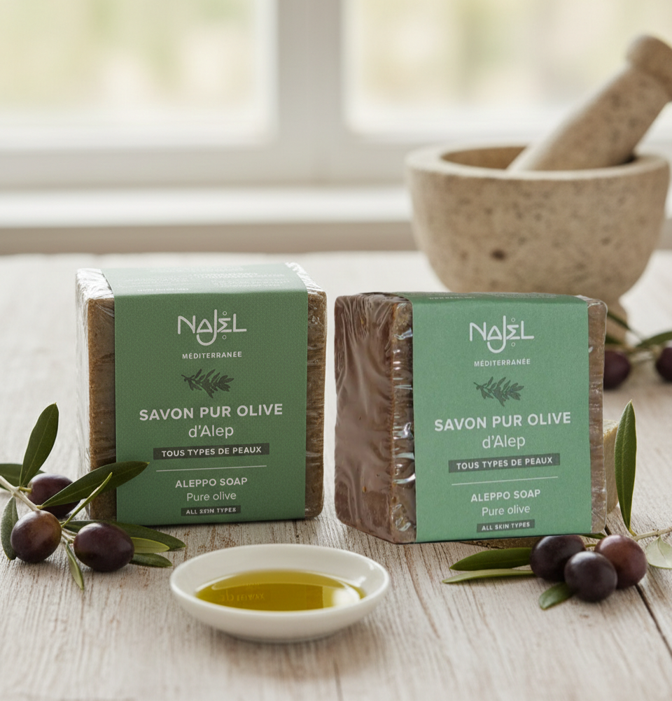 Jabón  100 % puro de Oliva de Alepo - Alecobio