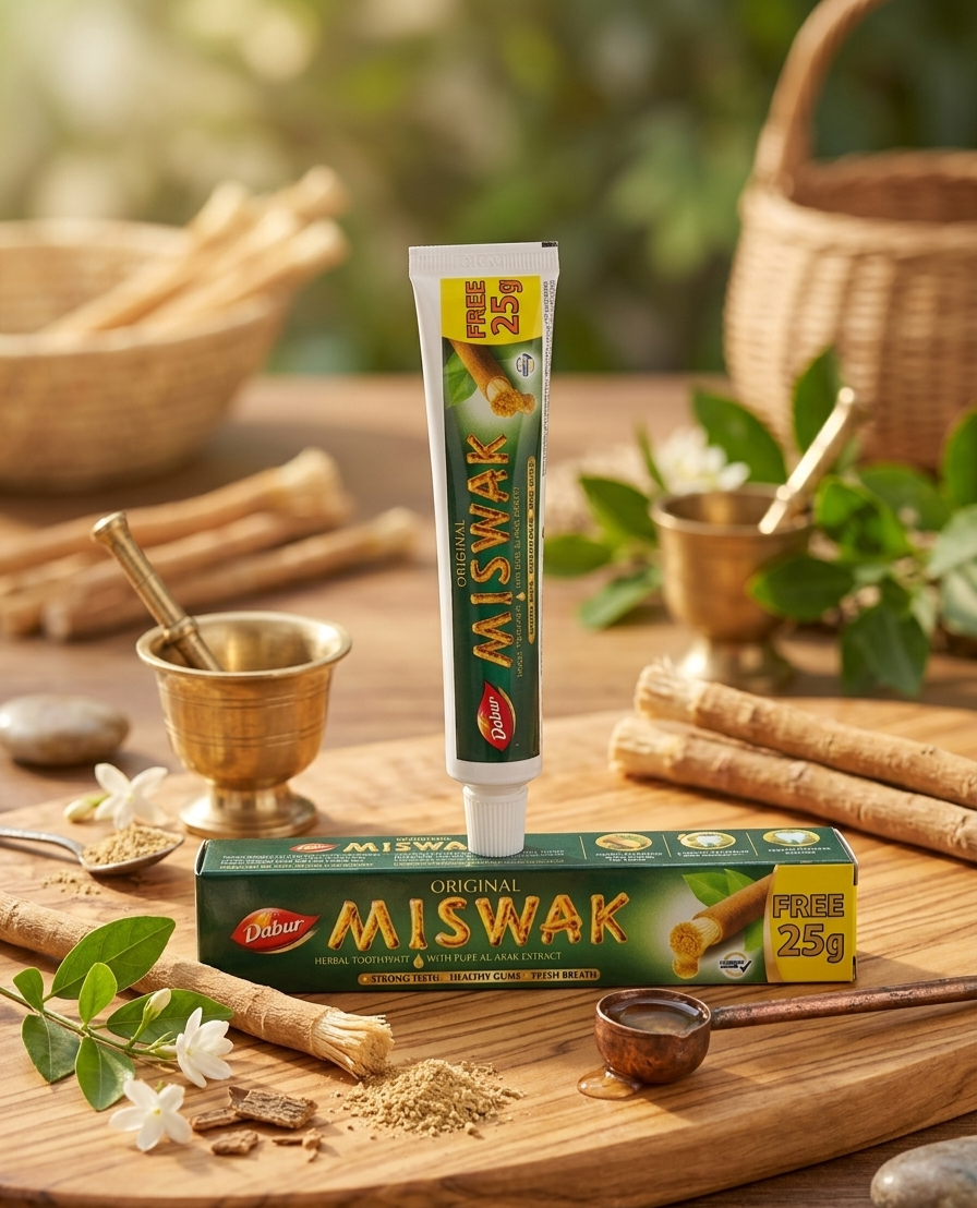 Pasta Dental Herbal Miswak 75g  Original con Puro Extracto Al-Arak - Alecobio