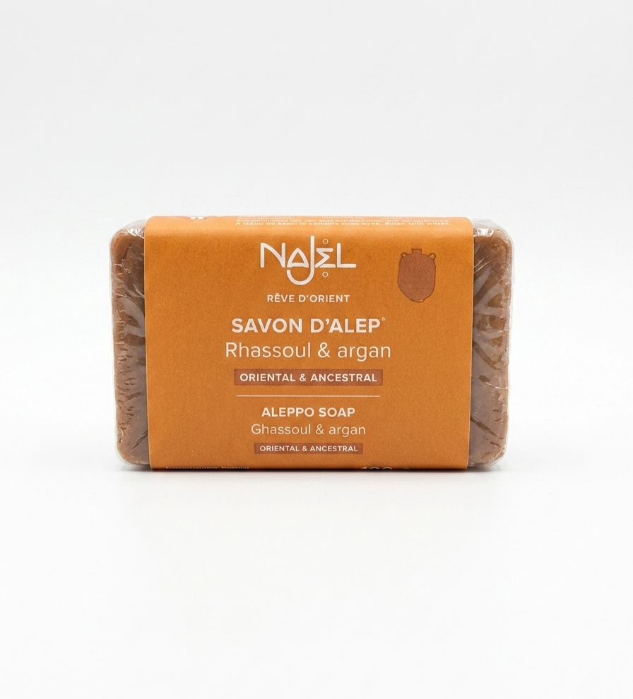Jabón de Alepo con Aceite de Argán y Rhassoul - Alecobio