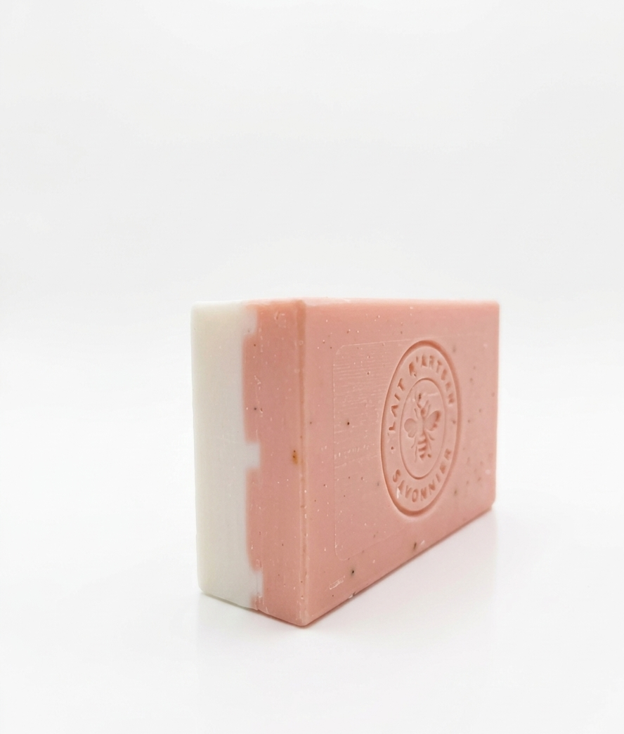 Jabón Facial Doble cara de Leche de Burra Biológica y Jazmín Exfoliante-Hidratante