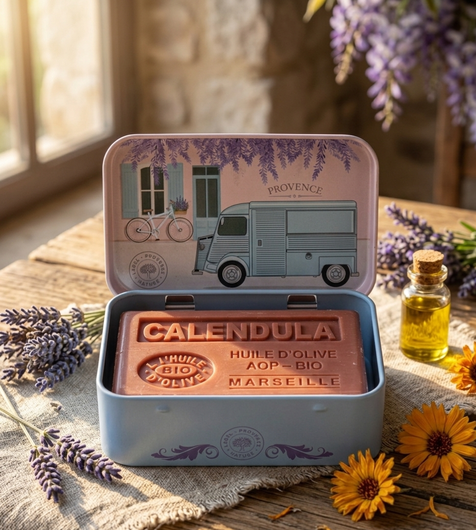 Caja metálica Camioneta Vintage para jabón 125g - Alecobio