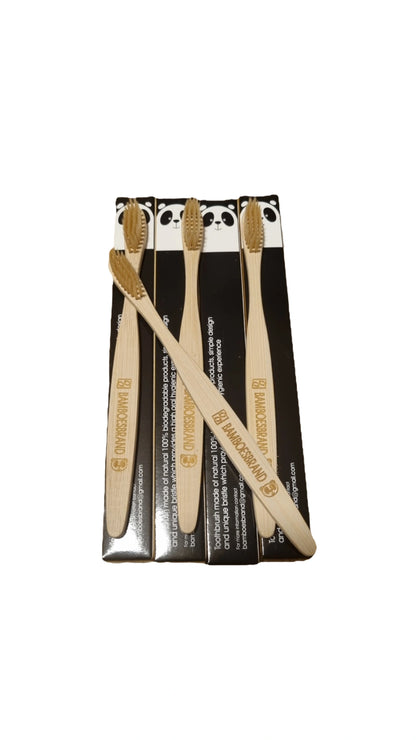 Cepillo Dental de Bambú con cerdas de Fibra Natural  1 unidad - Alecobio