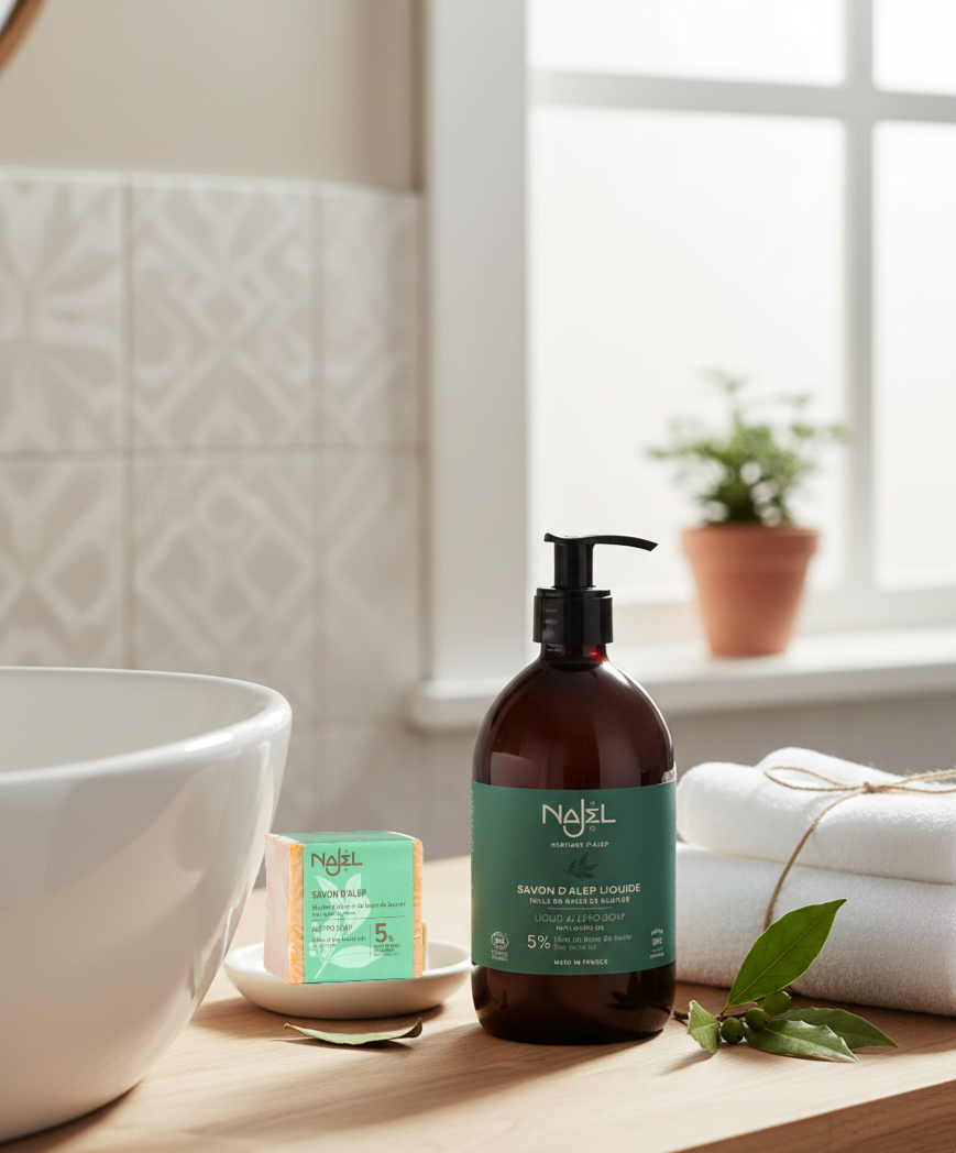 Jabón líquido de Alepo al  5% de Bayas de Laurel - Alecobio