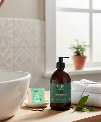 Jabón líquido de Alepo al  5% de Bayas de Laurel - Alecobio