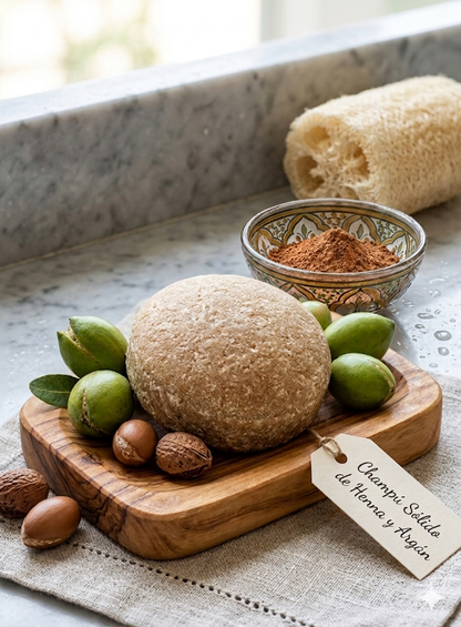 Champú Sólido con  Henna y Argán - Alecobio