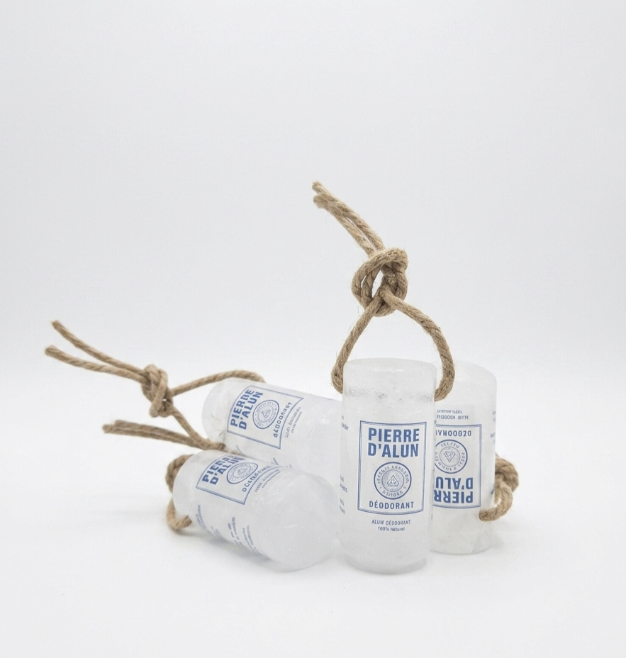 Desodorante 100% Natural de Piedra Alumbre con Cuerda - Alecobio