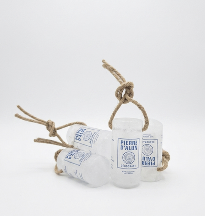 Desodorante 100% Natural de Piedra Alumbre con Cuerda - Alecobio