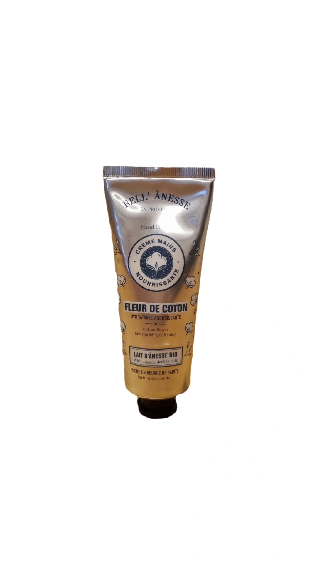 Crema de Manos Flor de Algodón con Leche de Burra y Manteca de karité Bio - Alecobio