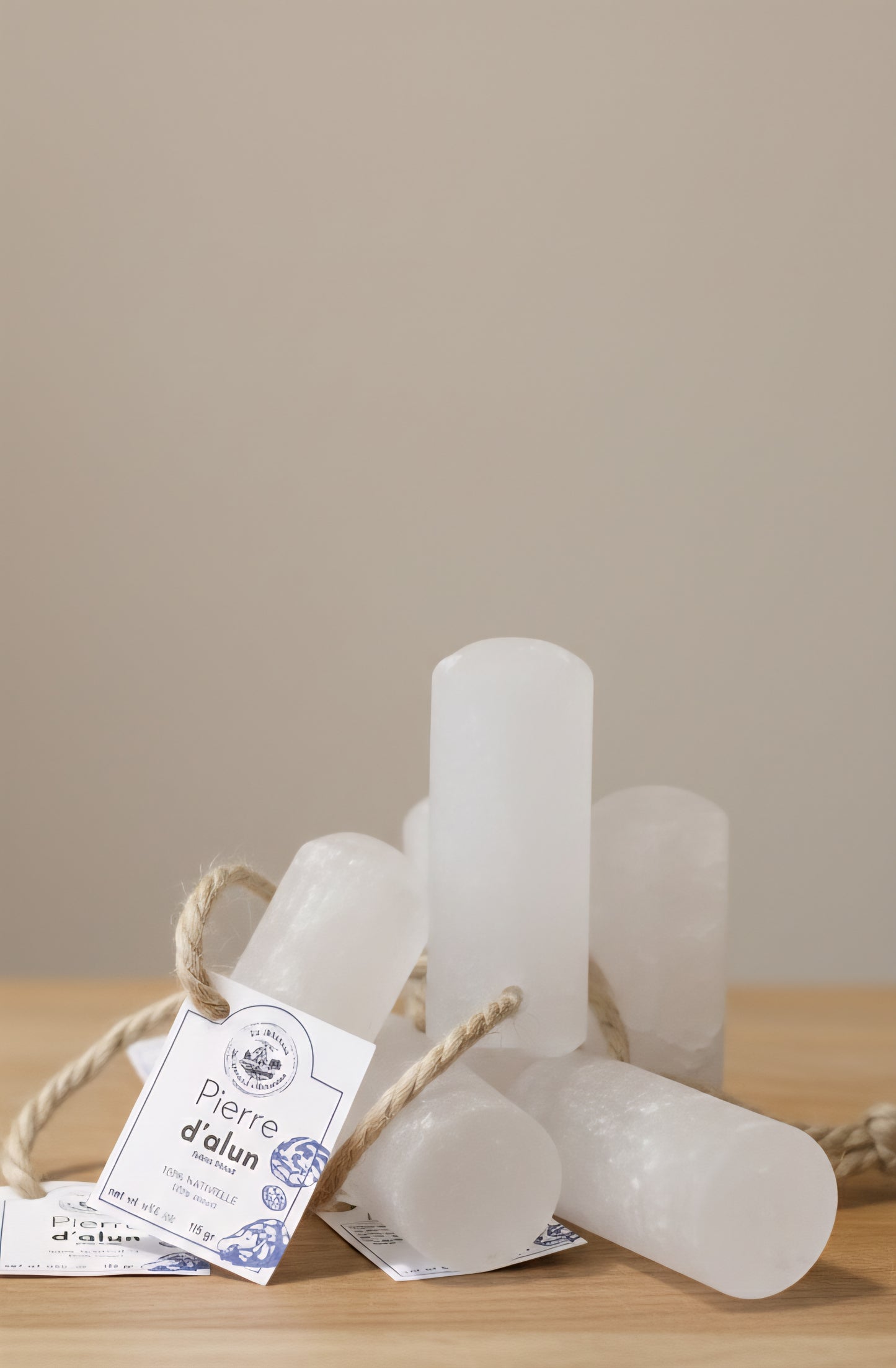 Desodorante 100% Natural de Piedra Alumbre con Cuerda - Alecobio