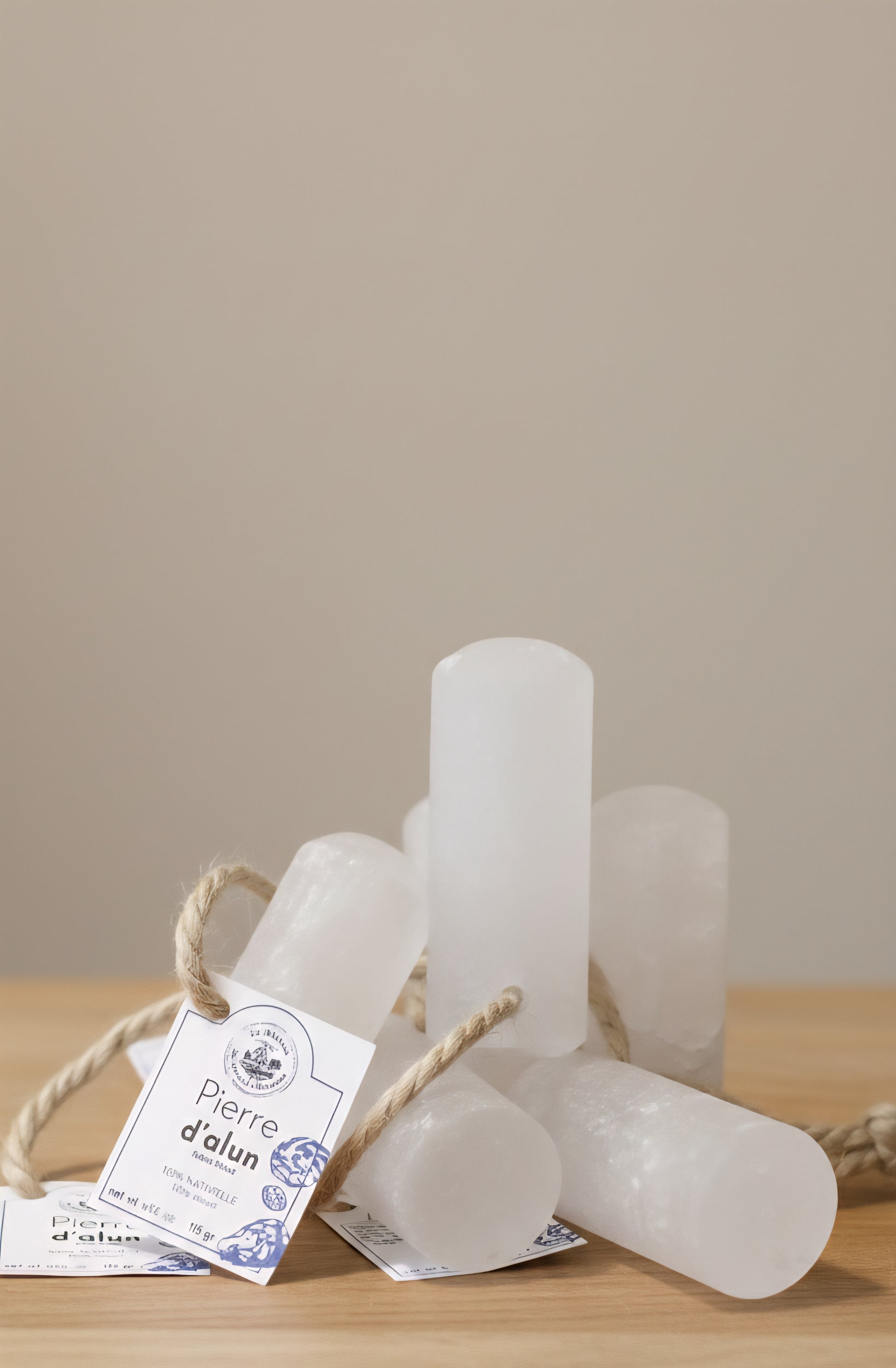 Desodorante 100% Natural de Piedra Alumbre con Cuerda - Alecobio