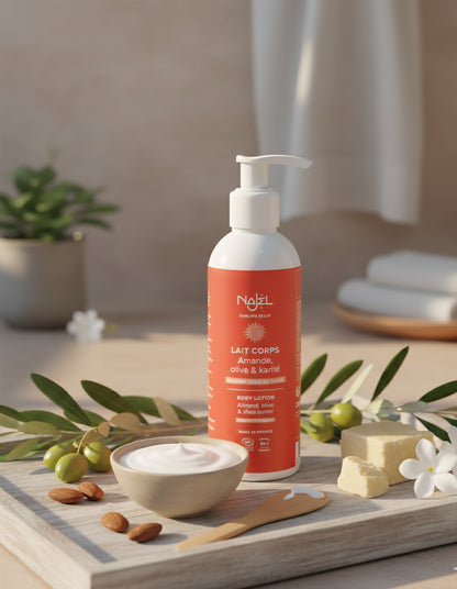 Loción Corporal de Karité, Almendras, Oliva Bio y de Flor de Tiaré - Alecobio