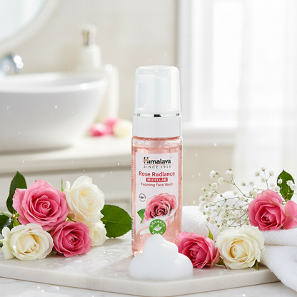 Espuma Limpiadora y Desmaquillante con  Agua de Rosas Himalaya