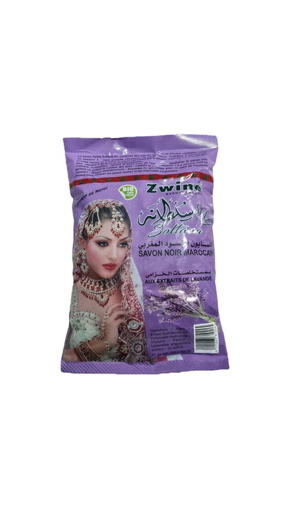 Jabón Negro Marroquí con Extracto de Lavanda - Alecobio